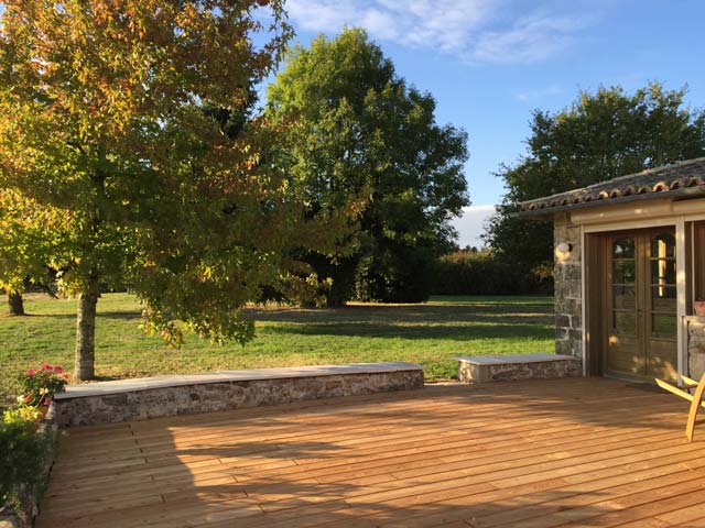 Terrasse en lame de bois finie